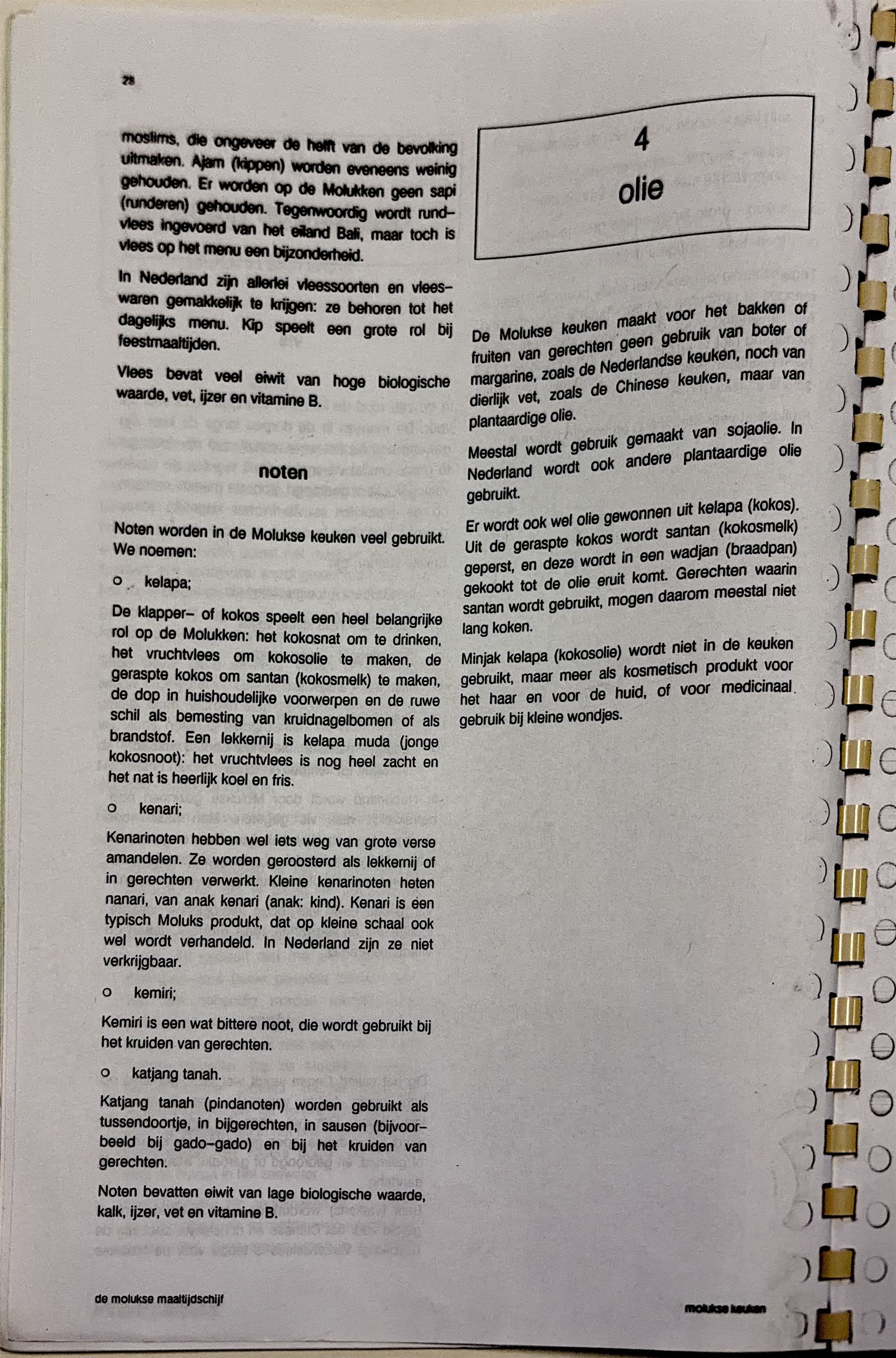 Oorspronkelijke scan uit Een kennismaking met de Molukse keuken