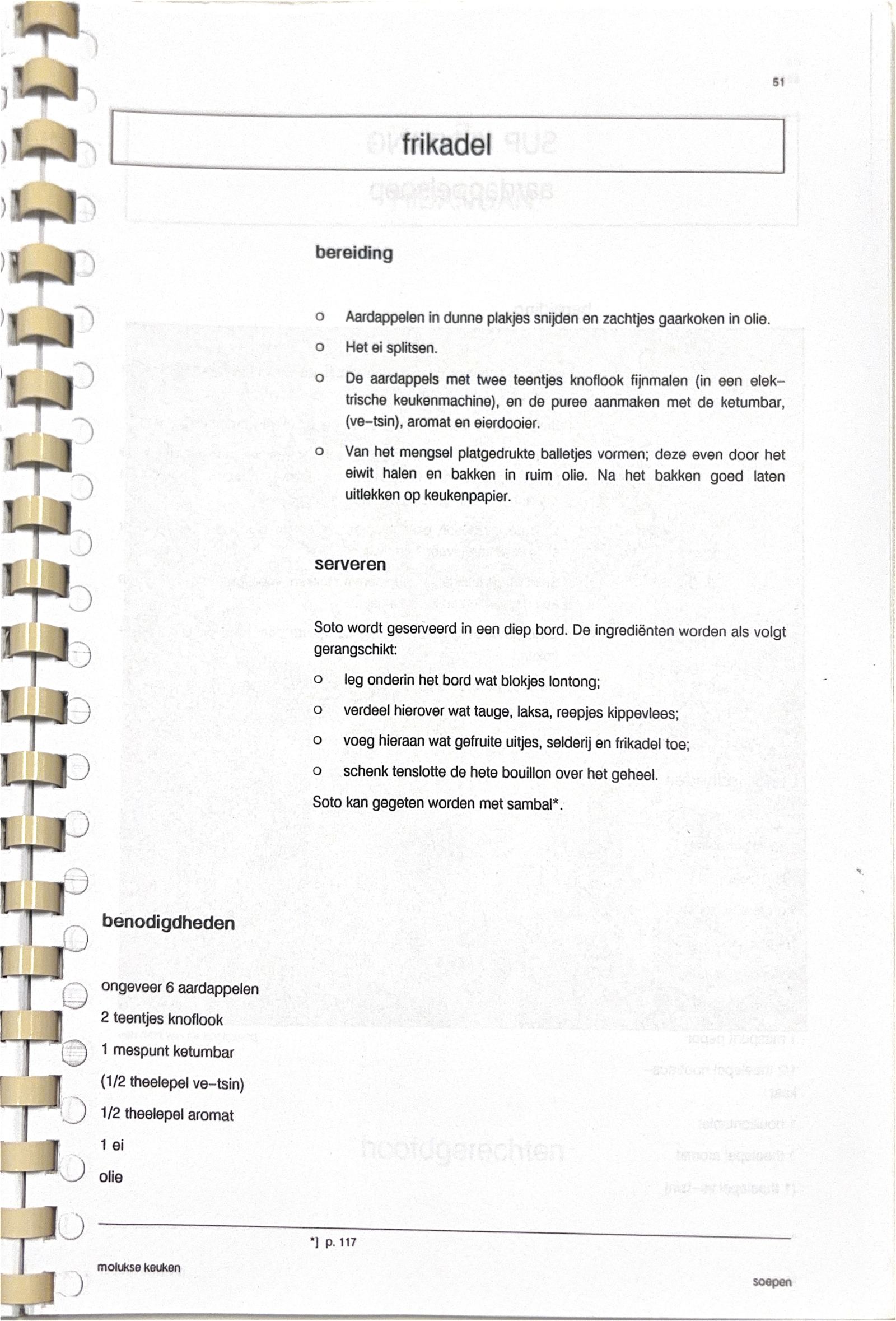 Oorspronkelijke scan uit Een kennismaking met de Molukse keuken