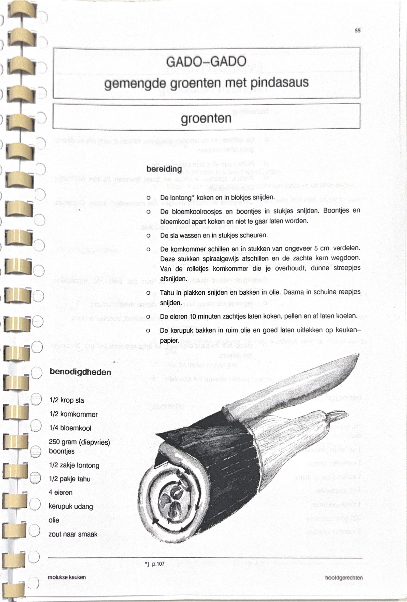 Oorspronkelijke scan uit Een kennismaking met de Molukse keuken