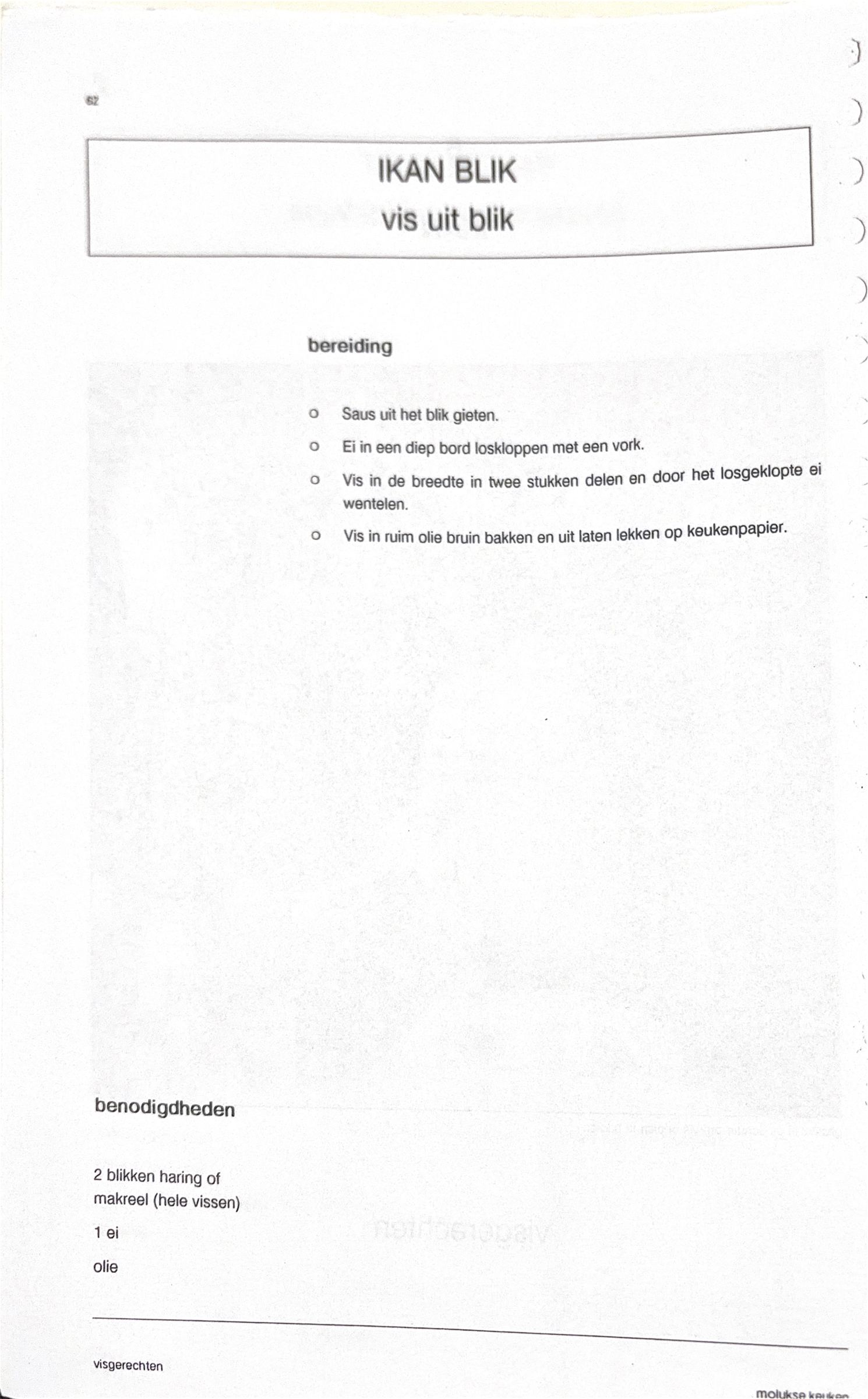 Oorspronkelijke scan uit Een kennismaking met de Molukse keuken