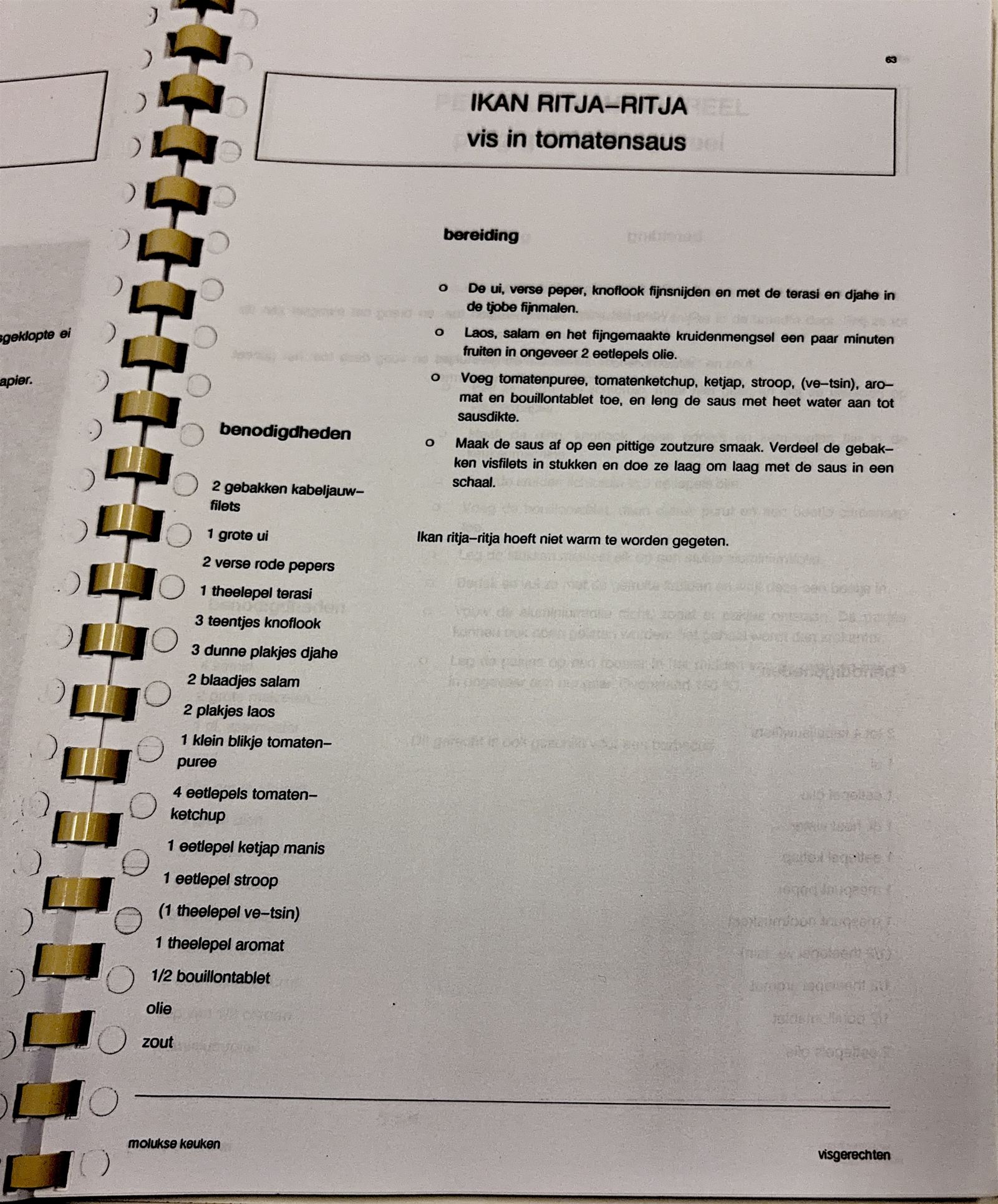 Oorspronkelijke scan uit Een kennismaking met de Molukse keuken