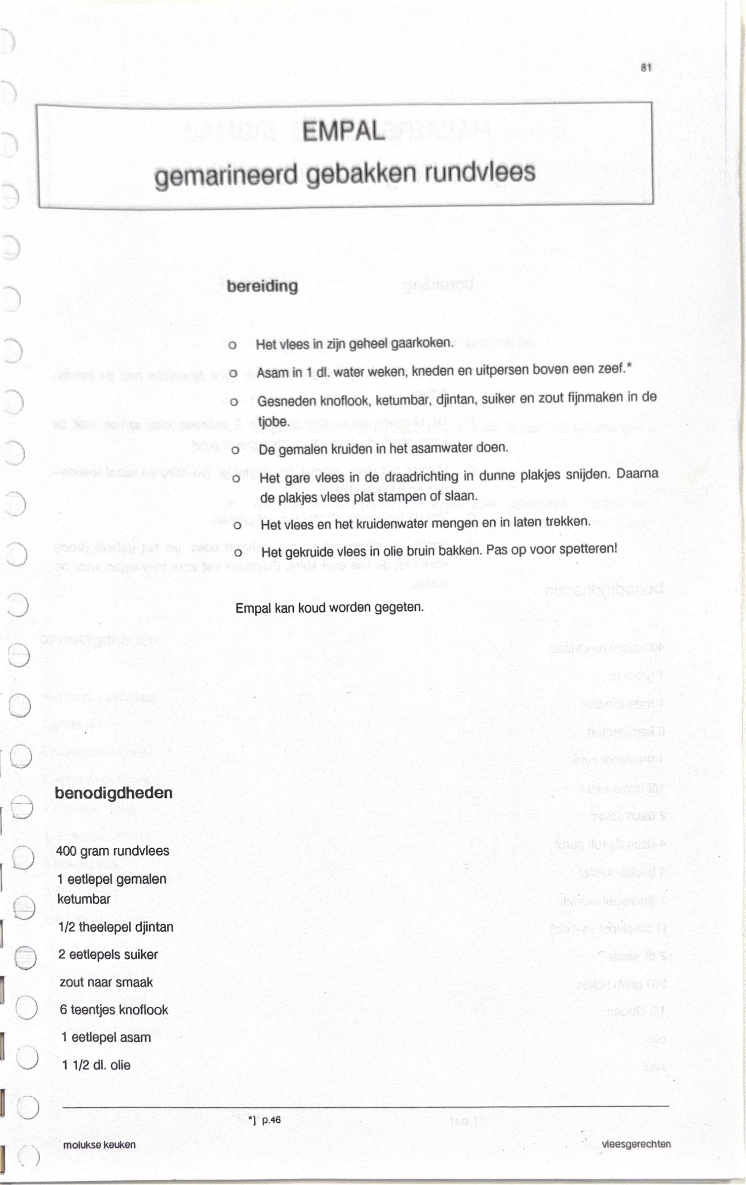 Oorspronkelijke scan uit Een kennismaking met de Molukse keuken