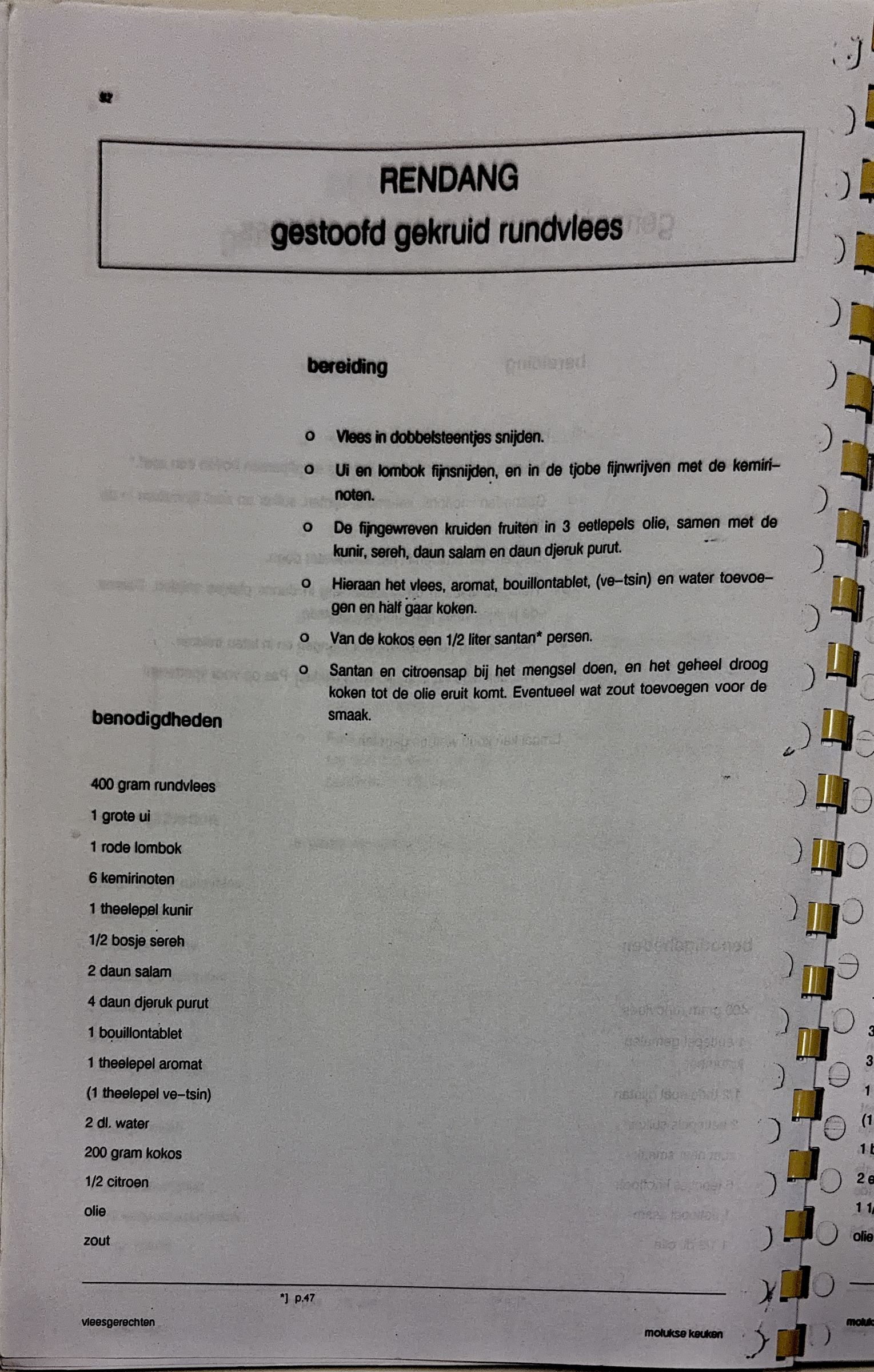 Oorspronkelijke scan uit Een kennismaking met de Molukse keuken