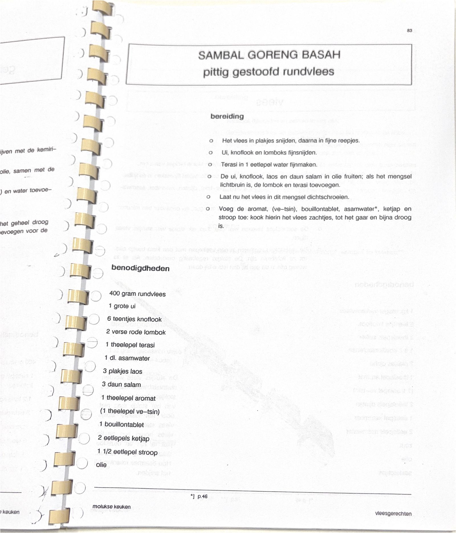 Oorspronkelijke scan uit Een kennismaking met de Molukse keuken