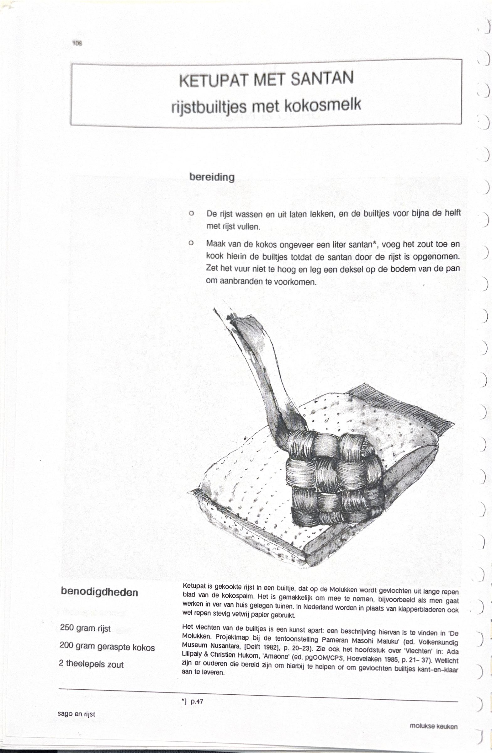 Oorspronkelijke scan uit Een kennismaking met de Molukse keuken