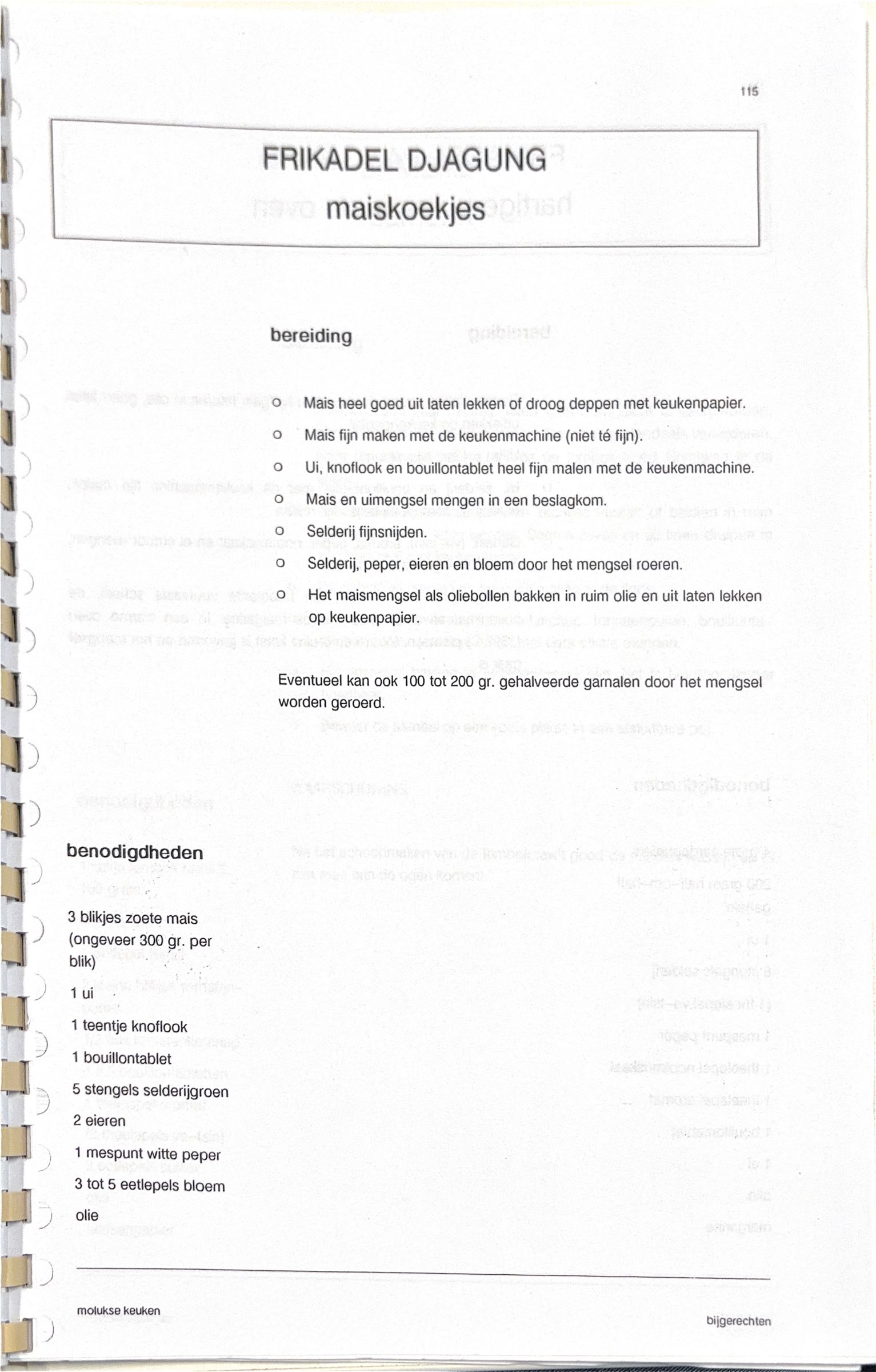 Oorspronkelijke scan uit Een kennismaking met de Molukse keuken