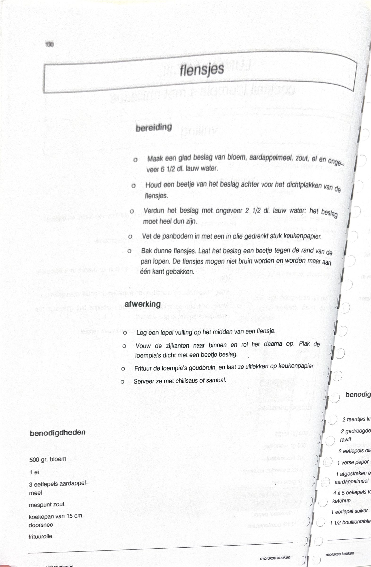 Oorspronkelijke scan uit Een kennismaking met de Molukse keuken