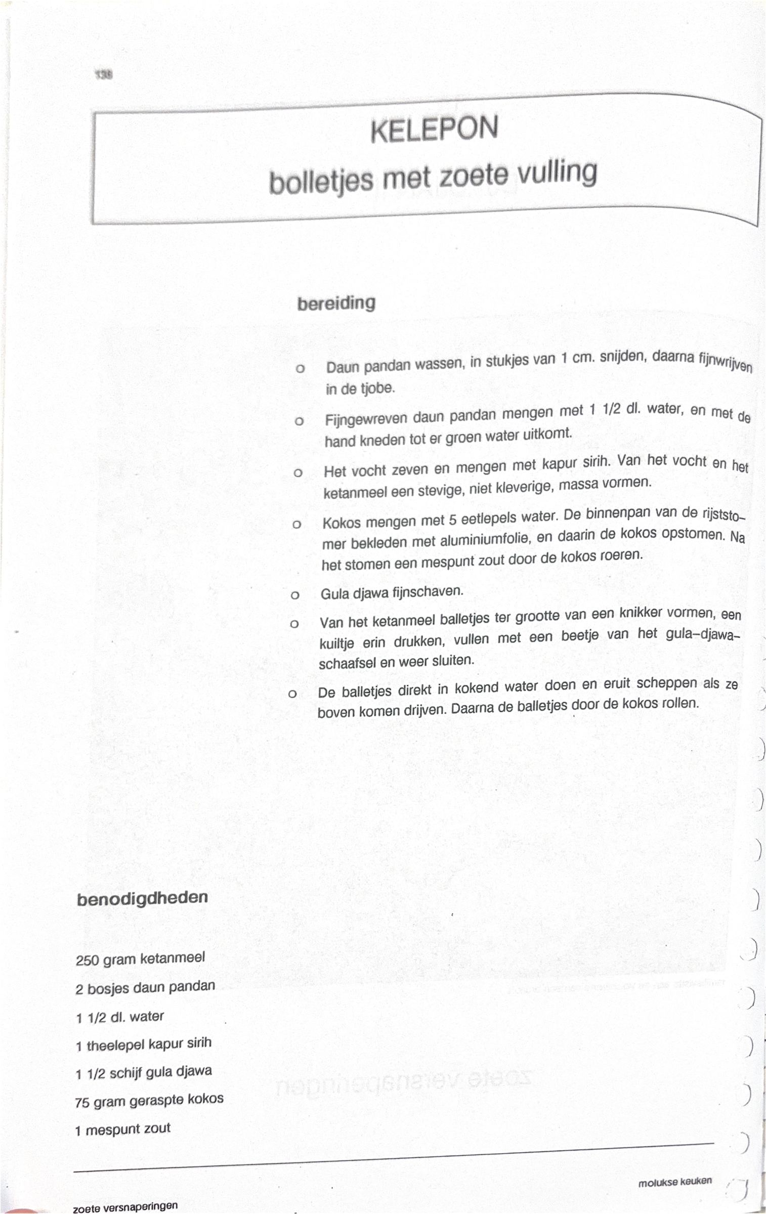 Oorspronkelijke scan uit Een kennismaking met de Molukse keuken