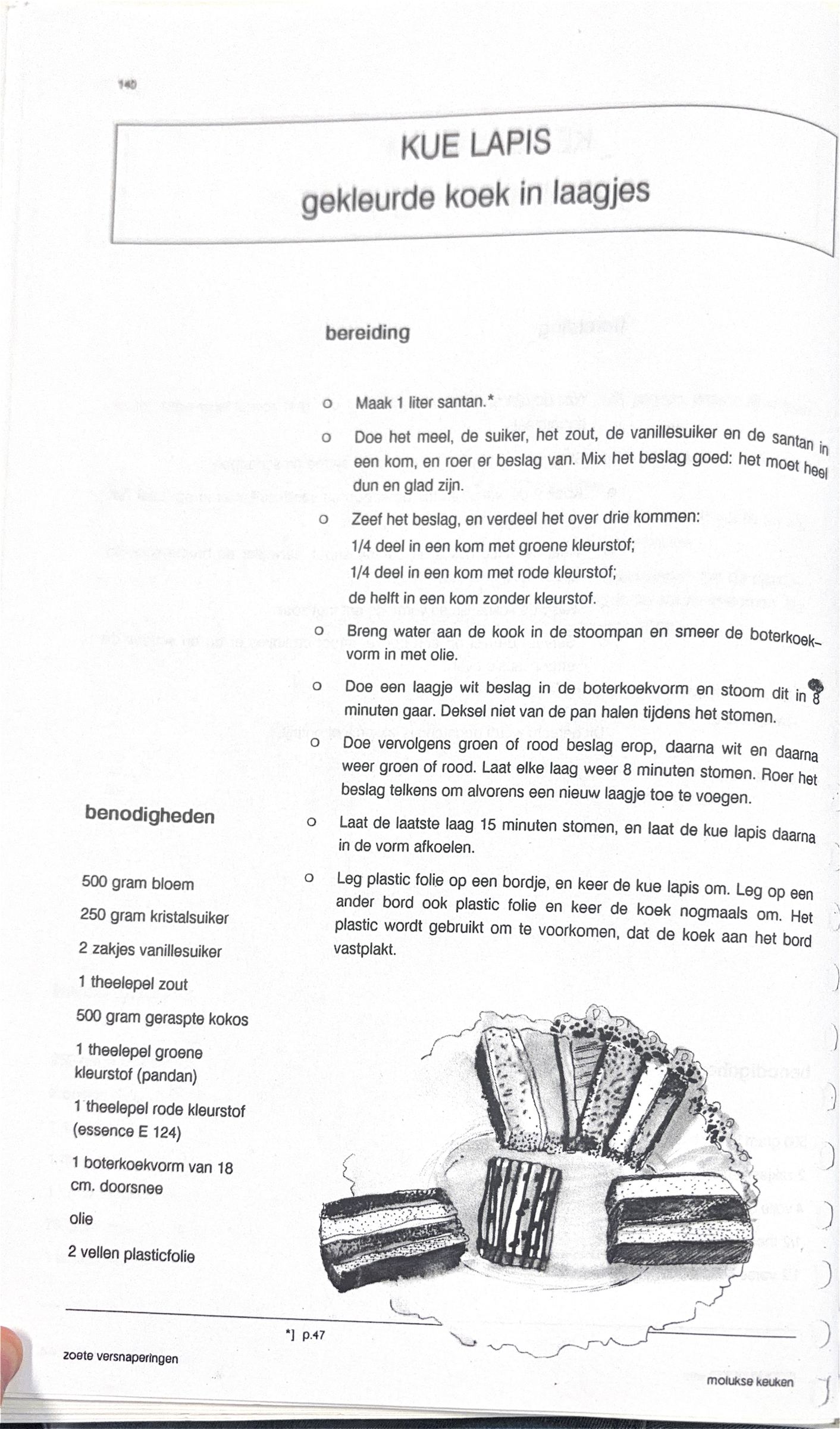 Oorspronkelijke scan uit Een kennismaking met de Molukse keuken
