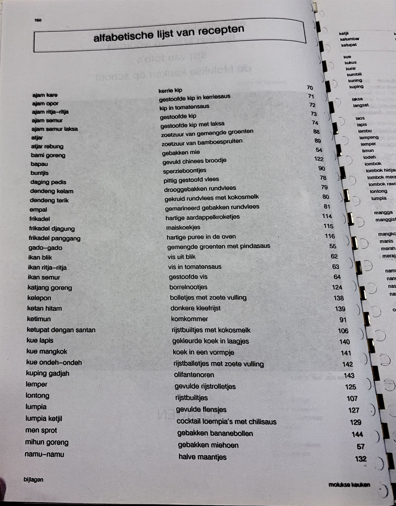 Oorspronkelijke scan uit Een kennismaking met de Molukse keuken
